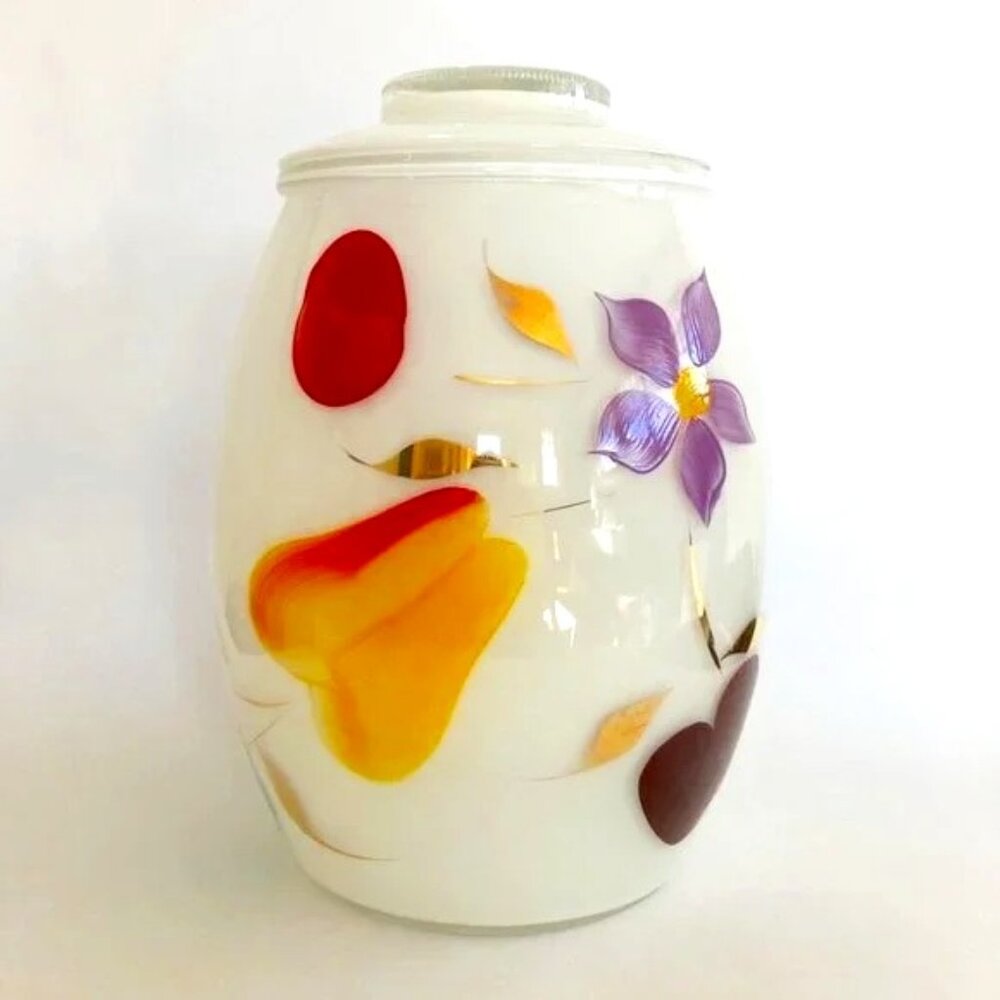 Vintage Bartlett Collins GAY FAD Glass Cookie Jar with Lid